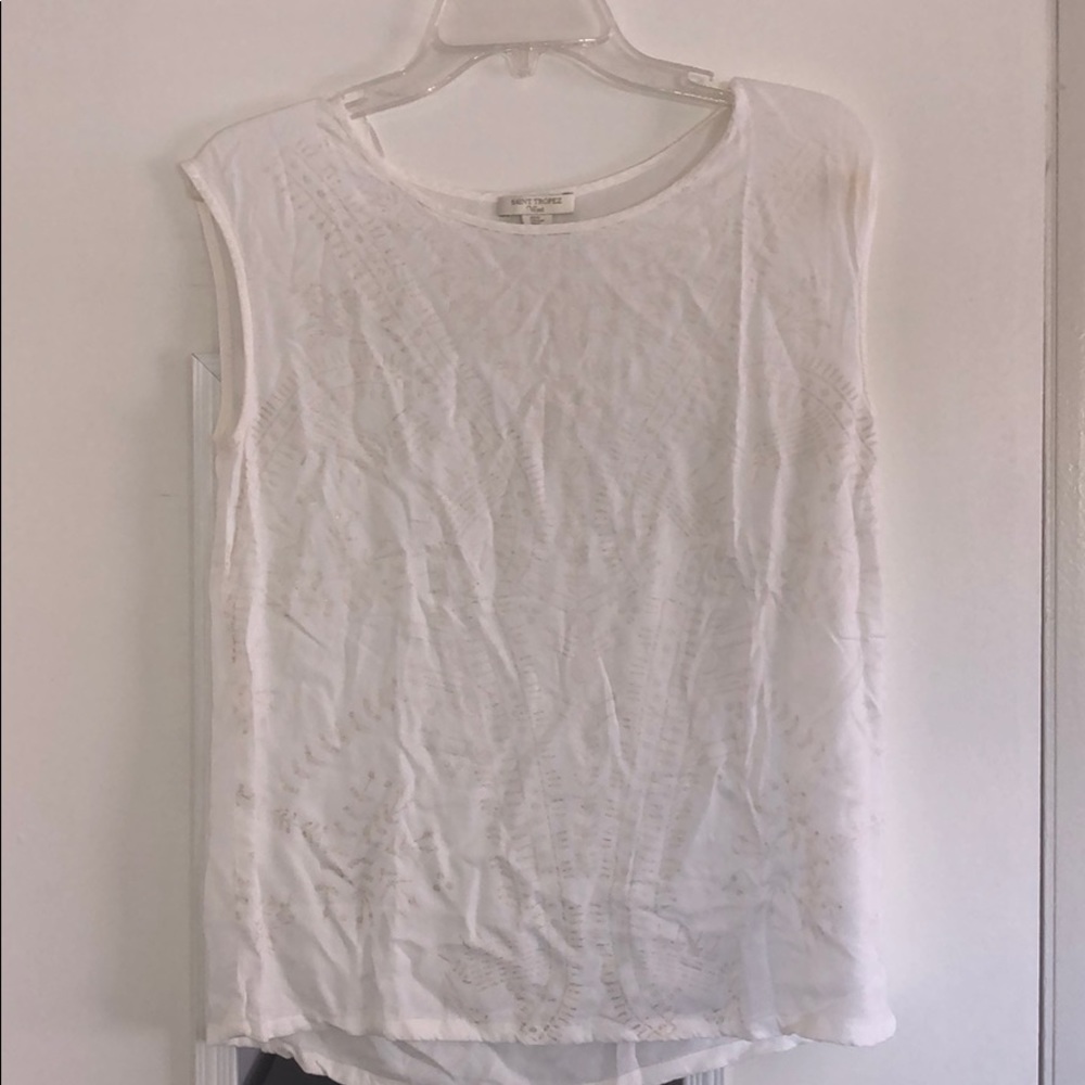 Saint Tropez white tank top
